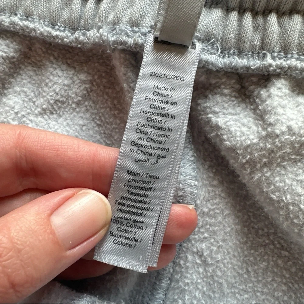 Skims Womens Boyfriend Fleece Cargo Pant Size 2x Zen Blue Gray - Picture 4 of 8